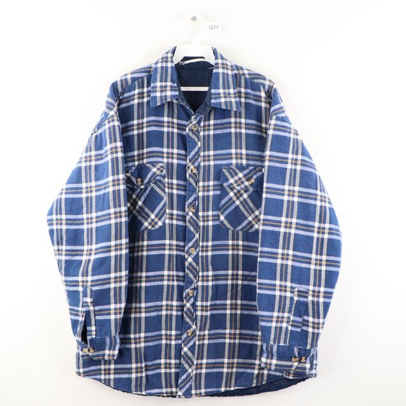 Vintage Quilt Lined Double Pocket Flannel Jacket